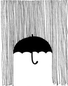 umbrella drawing rain